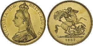 5 Pound Regno Unito di Gran Bretagna e Irlanda (1801-1922) / Impero britannico (1497 - 1949) Oro Vittoria (1819 - 1901)