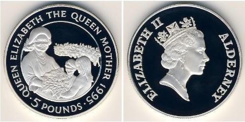 5 Pound  Plata Isabel II (1926-2022)