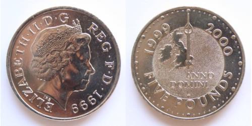 5 Pound Regno Unito (1922-) Rame/Nichel Elisabetta II (1926-2022)