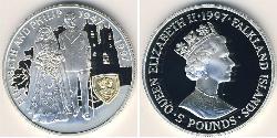 5 Pound Falklandinseln Silber Elizabeth II (1926-2022)