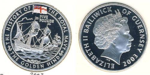 5 Pound Guernsey Silber 