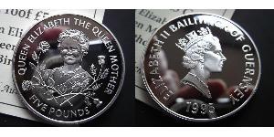 5 Pound Guernsey Silver 