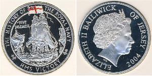 5 Pound Jersey (1066 - ) Silver Elizabeth II (1926-2022)