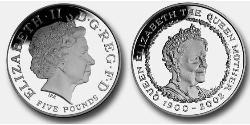 5 Pound United Kingdom (1922-) Silver Elizabeth II (1926-2022)