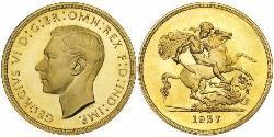 5 Pound United Kingdom (1922-) 金 乔治六世 (1895-1952)