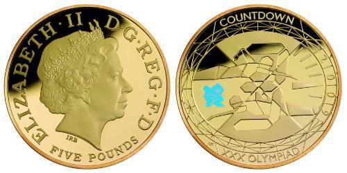5 Pound United Kingdom (1922-) 金 伊丽莎白二世 (1926-2022)