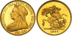 5 Pound 大不列颠及爱尔兰联合王国 (1801 - 1922) 金 维多利亚 (英国君主)