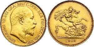 5 Pound 大不列颠及爱尔兰联合王国 (1801 - 1922) 金 爱德华七世 (1841-1910)