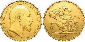 5 Pound 大不列颠及爱尔兰联合王国 (1801 - 1922) 金 爱德华七世 (1841-1910)