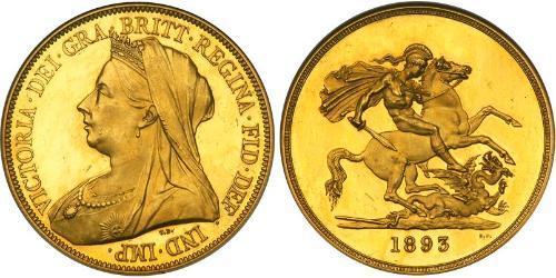 5 Pound 大不列颠及爱尔兰联合王国 (1801 - 1922) 金 维多利亚 (英国君主)