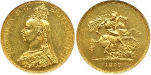 5 Pound 大英帝国 / 大不列颠及爱尔兰联合王国 (1801 - 1922) 金 维多利亚 (英国君主)