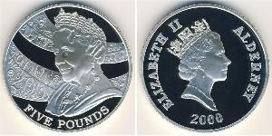 5 Pound  銀 伊丽莎白二世 (1926-2022)