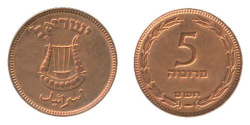 5 Pruta Israel (1948 - ) 青铜 