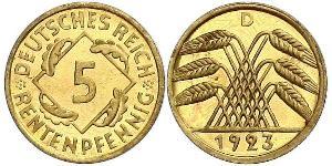 5 Reichpfennig République de Weimar (1918-1933) Laiton 