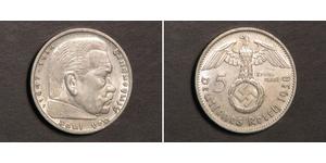 5 Reichsmark Troisième Reich (1933-1945) Argent Paul von Hindenburg