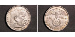 5 Reichsmark Troisième Reich (1933-1945) Argent Paul von Hindenburg