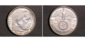 5 Reichsmark Troisième Reich (1933-1945) Argent Paul von Hindenburg