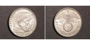 5 Reichsmark Troisième Reich (1933-1945) Argent Paul von Hindenburg