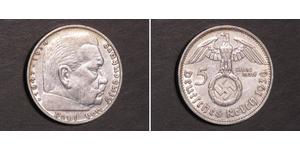 5 Reichsmark Troisième Reich (1933-1945) Argent Paul von Hindenburg