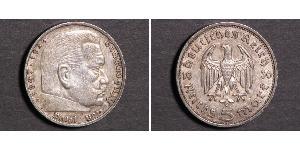 5 Reichsmark Troisième Reich (1933-1945) Argent Paul von Hindenburg