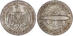 5 Reichsmark République de Weimar (1918-1933) Argent 