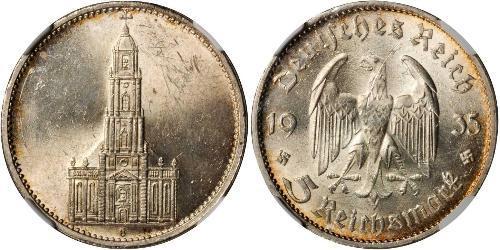 5 Reichsmark Germania nazista (1933-1945) Argento 