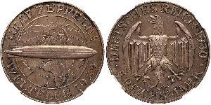 5 Reichsmark Repubblica di Weimar (1918-1933) Argento 