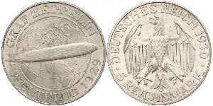 5 Reichsmark Repubblica di Weimar (1918-1933) Argento 