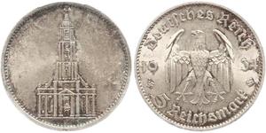 5 Reichsmark Alemania nazi (1933-1945) Plata 