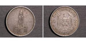 5 Reichsmark Alemania nazi (1933-1945) Plata 