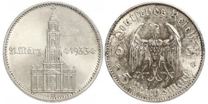 5 Reichsmark Alemania nazi (1933-1945) Plata 