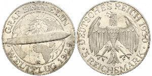 5 Reichsmark República de Weimar (1918-1933) Plata 
