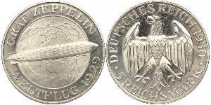 5 Reichsmark República de Weimar (1918-1933) Plata 