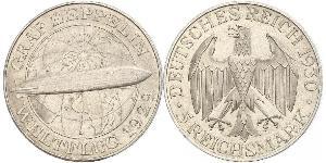 5 Reichsmark República de Weimar (1918-1933) Plata 