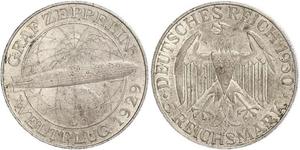 5 Reichsmark República de Weimar (1918-1933) Plata 