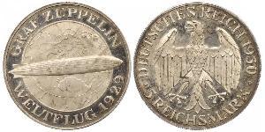 5 Reichsmark República de Weimar (1918-1933) Plata 