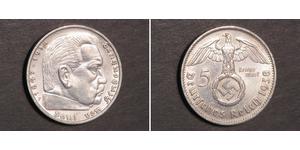 5 Reichsmark Deutsches Reich (1933-1945) Silber Paul von Hindenburg