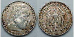5 Reichsmark Deutsches Reich (1933-1945) Silber Paul von Hindenburg