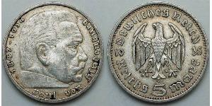 5 Reichsmark Deutsches Reich (1933-1945) Silber Paul von Hindenburg