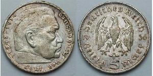 5 Reichsmark Deutsches Reich (1933-1945) Silber Paul von Hindenburg
