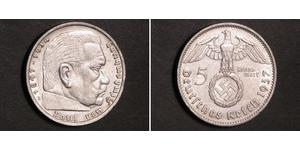 5 Reichsmark Deutsches Reich (1933-1945) Silber Paul von Hindenburg