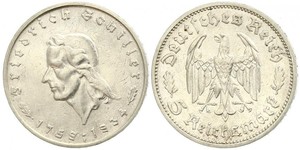 5 Reichsmark Deutsches Reich (1933-1945) Silber Friedrich Schiller