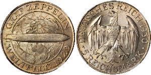 5 Reichsmark Weimarer Republik (1918-1933) Silber 