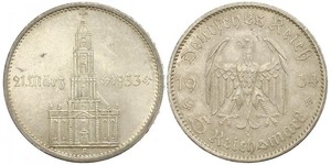 5 Reichsmark Nazi Germany (1933-1945) Silver 