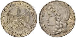 5 Reichsmark Weimar Republic (1918-1933) Silver 