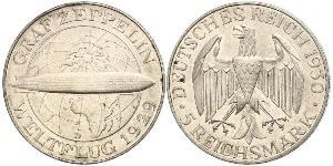 5 Reichsmark Weimar Republic (1918-1933) Silver 