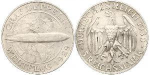 5 Reichsmark Weimar Republic (1918-1933) Silver 