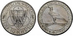 5 Reichsmark Repubblica di Weimar (1918-1933)  