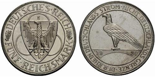 5 Reichsmark République de Weimar (1918-1933)  