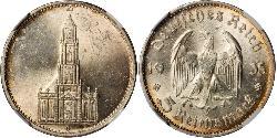 5 Reichsmark Третий рейх (1933-1945) Серебро 